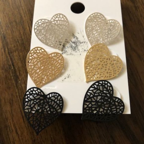 Jewelry - Heart Earrings Trio Jewelry - Heart Earrings Trio